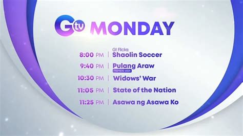 gtv schedule 2024|GTV: Monday Schedule [29.